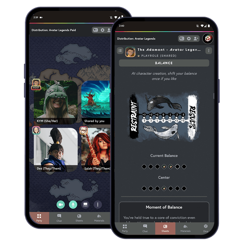 Role on mobile phones